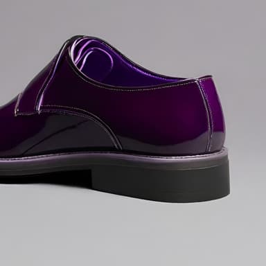 Elegant Purple Leather Loafers - Imagem 3