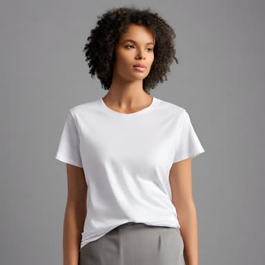 Classic White Crew Neck T-Shirt - Imagem 2