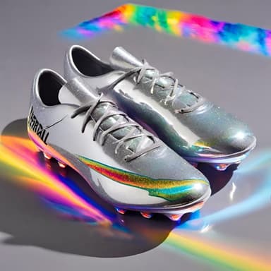 Futuristic Holographic Soccer Cleats - Imagem 1
