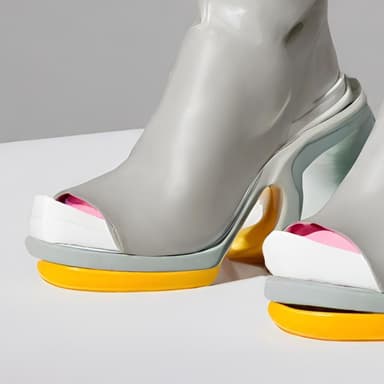 Futuristic Chic High-Heel Boots - Imagem 3