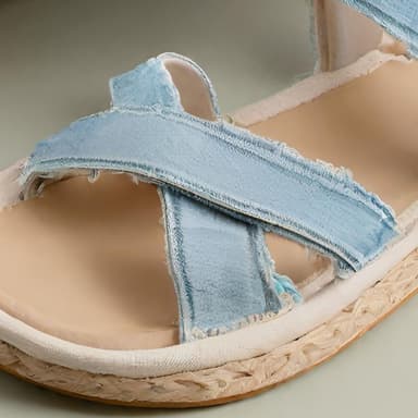 Chic Summer Denim Espadrille Sandals - Imagem 3