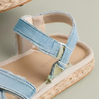 Chic Summer Denim Espadrille Sandals - Imagem 2